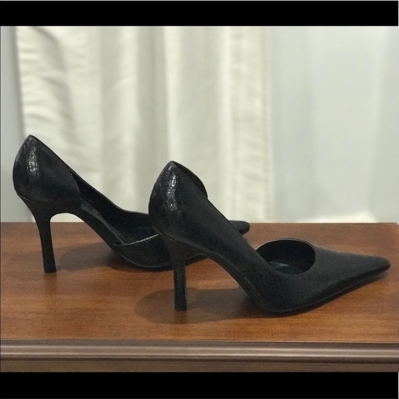 Diba black faux leather heels shoes size 9B - Picture 7 of 8